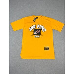 Vintage Lee Pipes Shirt Mens XL Yellow Skater Streetware Short Sleeve 90s Grunge